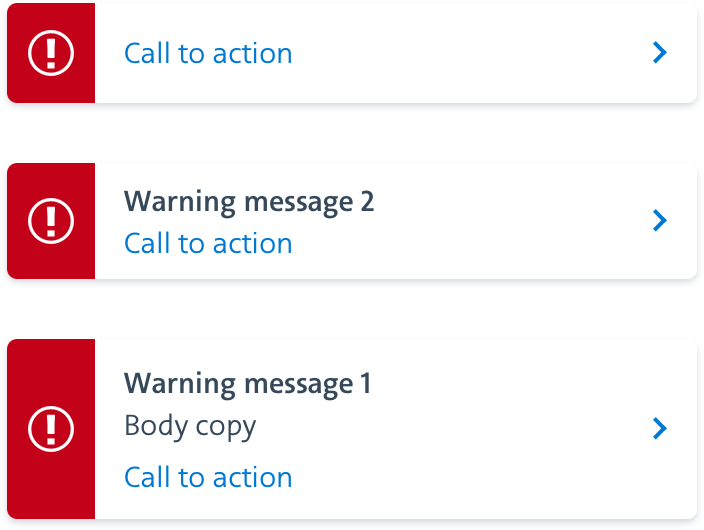 Callout for Error Messages